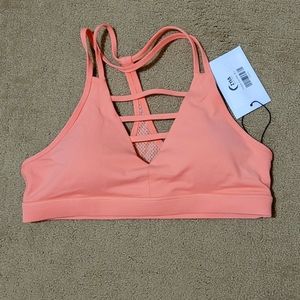 Zyia peach grid bra